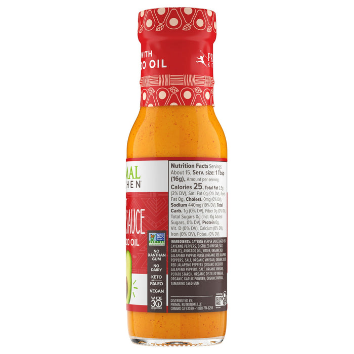 Primal Kitchen Buffalo Hot Sauce (Pack of 6 - 8.5 Oz Bottles)