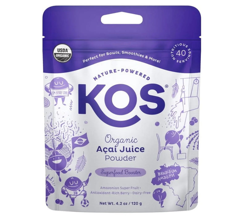Kos - Organic Acai Powder, 4.2 oz - Antioxidant Superfood Supplement