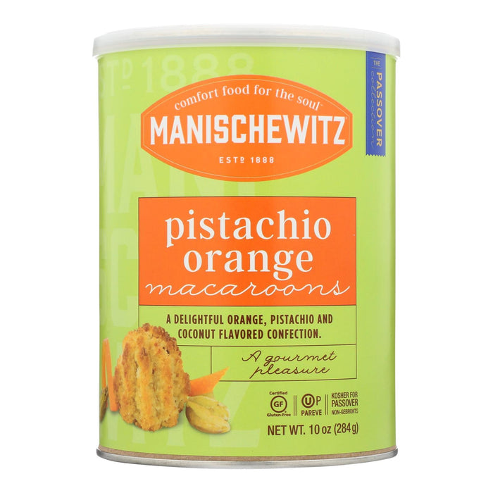 Manischewitz Macaroons Orange Flavor Pistachio Kosher for Passover 10 oz (Pack of 12)