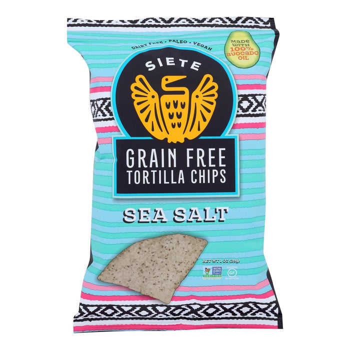 Siete Grain Free Sea Salt Tortilla Chips (Pack of 24) 1 Oz