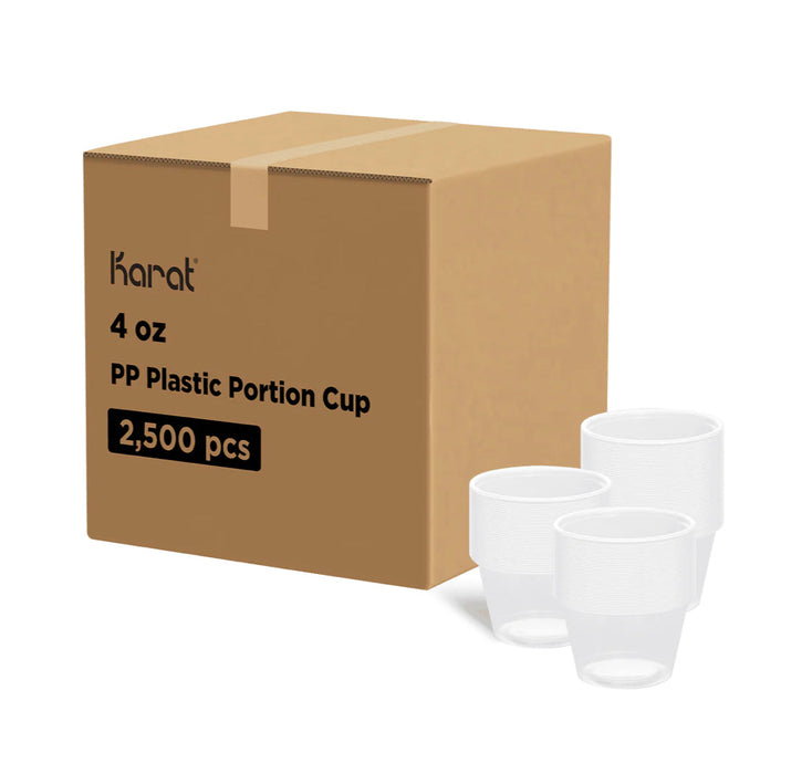 4 oz Portion Cups, PP Plastic, Clear - 2,500 pcs