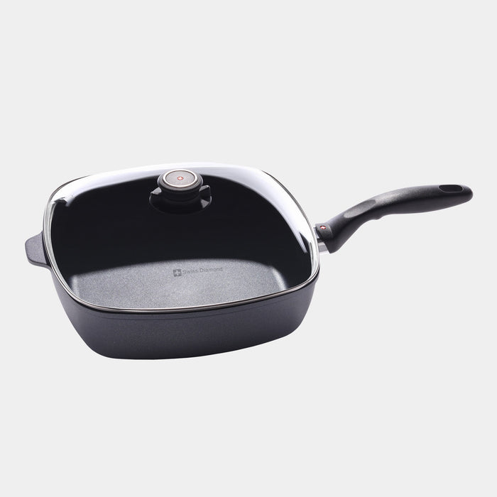 HD Nonstick Square Saute Pan with Glass Lid