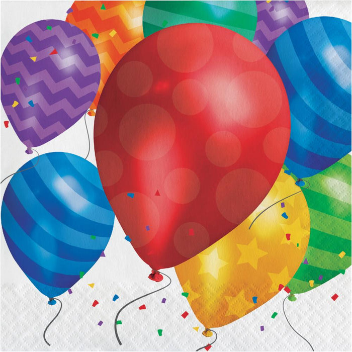 Bulk Balloon Blast Lunch Napkins (192 per Case)