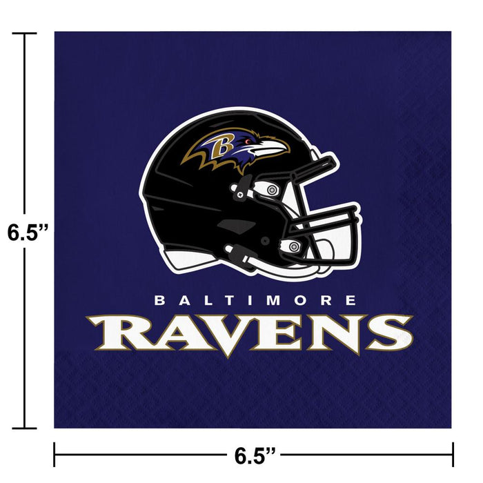 Bulk Baltimore Ravens Luncheon Napkins (192 per Case)