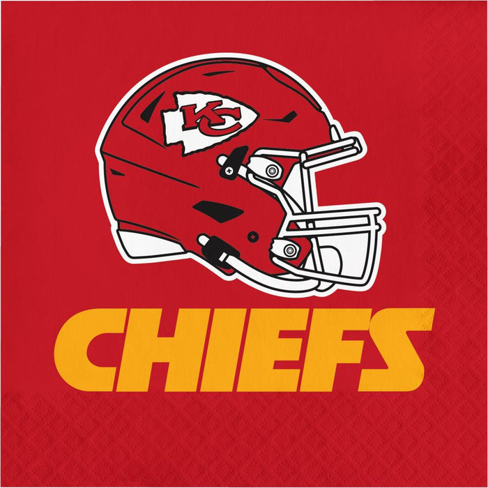 Bulk Kansas City Chiefs Luncheon Napkins (192 per Case)