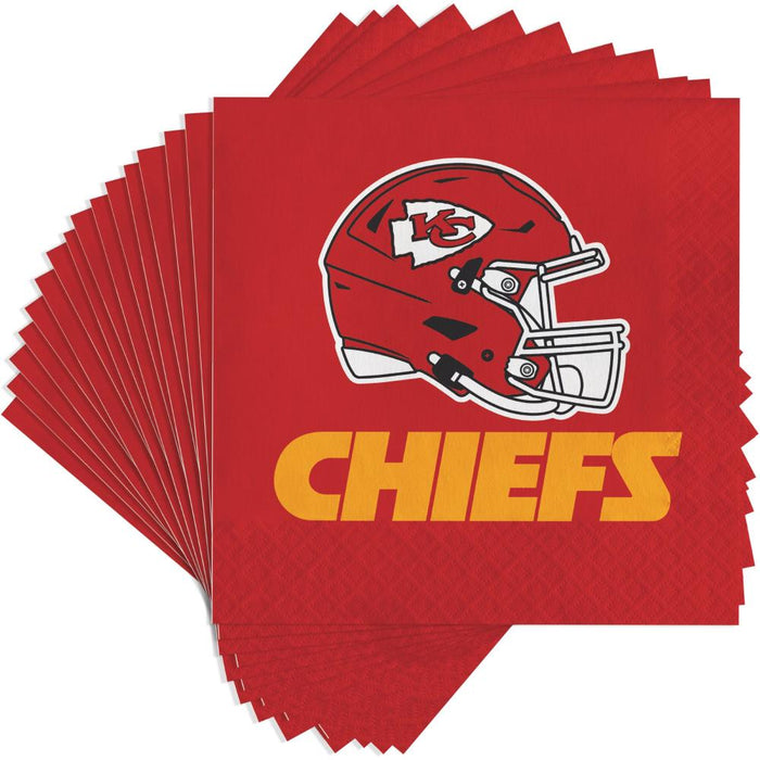 Bulk Kansas City Chiefs Luncheon Napkins (192 per Case)