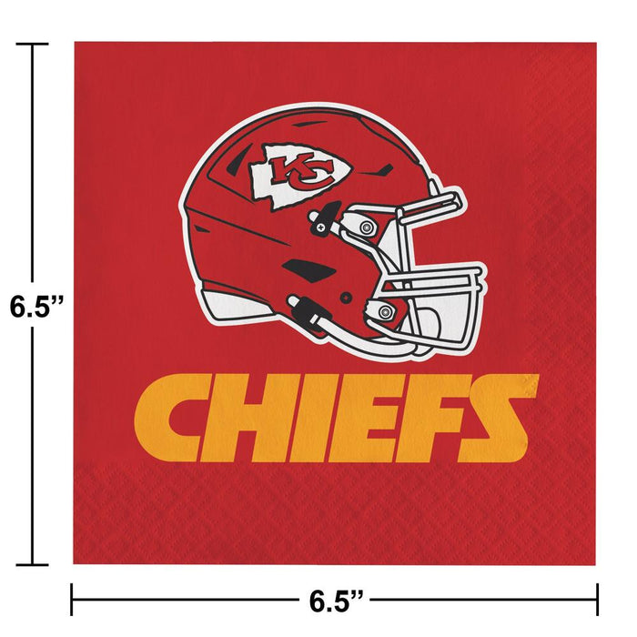 Bulk Kansas City Chiefs Luncheon Napkins (192 per Case)