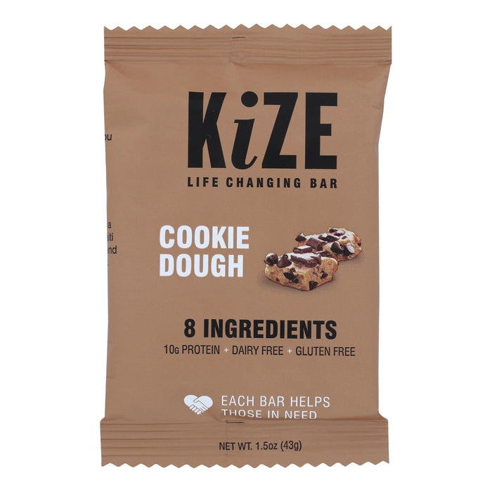 Kize Concepts Energy Bar: Savor the Raw Cookie Dough Delight (10 Pack, 1.5oz Each)