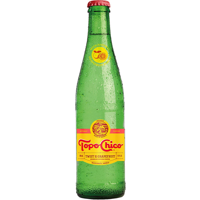 Topo Chico Sparkling Water Mineral Grapefruit, 12 Oz - Case of 12