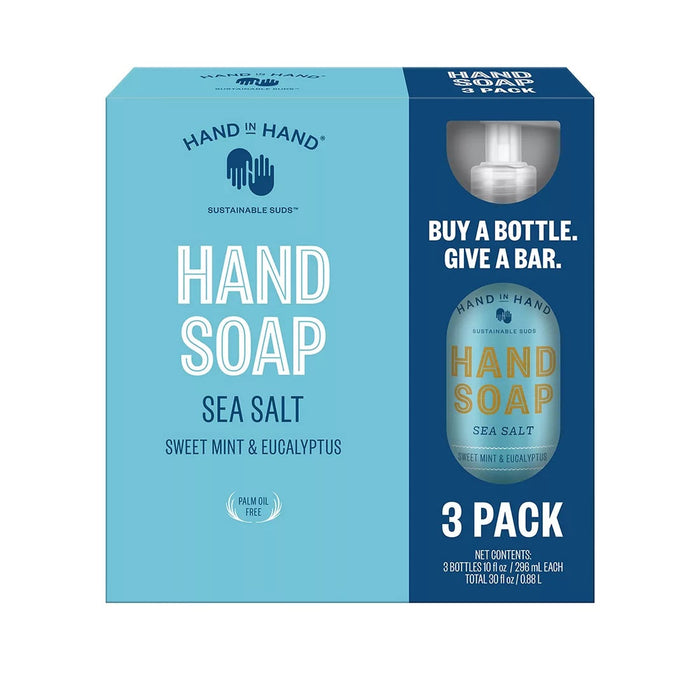 Hand in Hand Liquid Sea Salt Hand Soap (10 oz, Pack of 3)