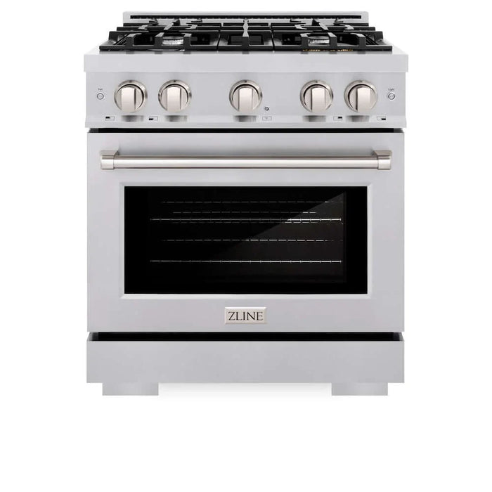 ZLINE 30" Select Dual Fuel Range Gas Cooktop Electric Convection Oven Stainless Steel HDR30