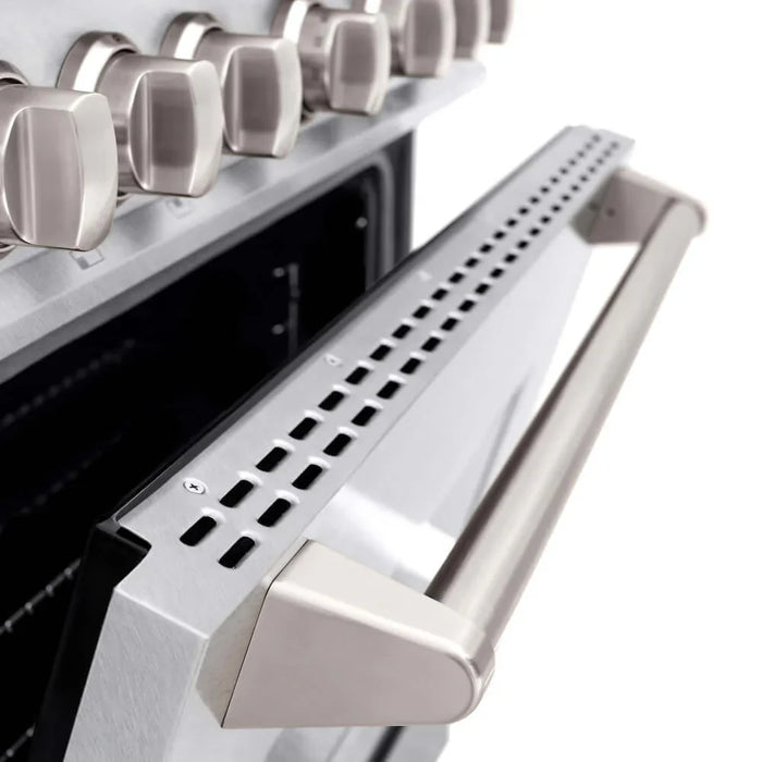 ZLINE 36" Classic Gas Range, Convection Gas Oven DuraSnow® Stainless Steel, Brass Burners CGRS-BR-36