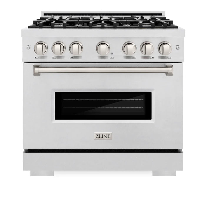 ZLINE 36" Classic Gas Range, Convection Gas Oven DuraSnow® Stainless Steel, CGRS-36