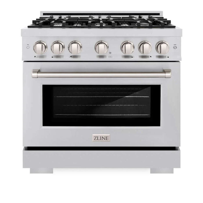 ZLINE 36" Select Dual Fuel Range Gas Cooktop Electric Convection Oven Stainless Steel HDR36
