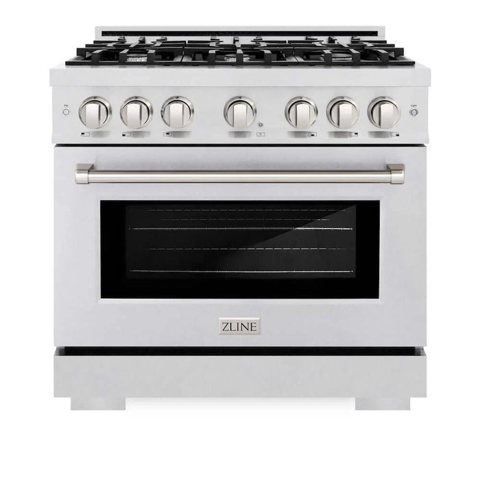 ZLINE 36" Select Gas Range Convection Gas Oven DuraSnow® Stainless Steel HGRS-36