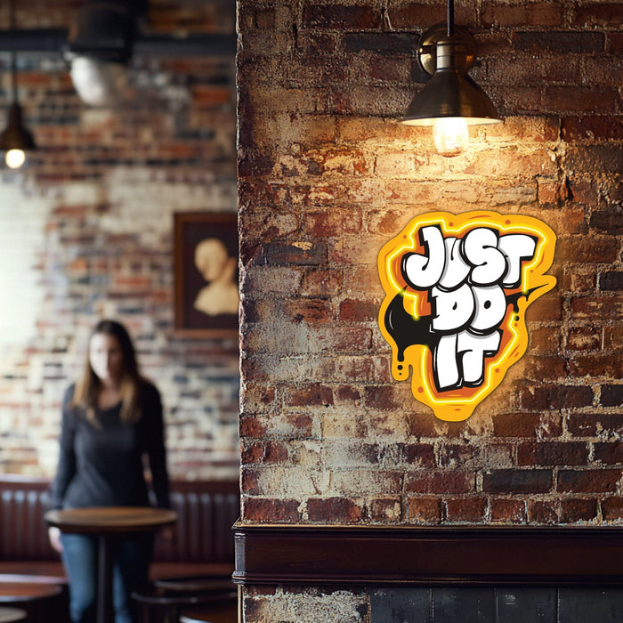 UV Printed Just Do It Neon Wall Art- LV0079