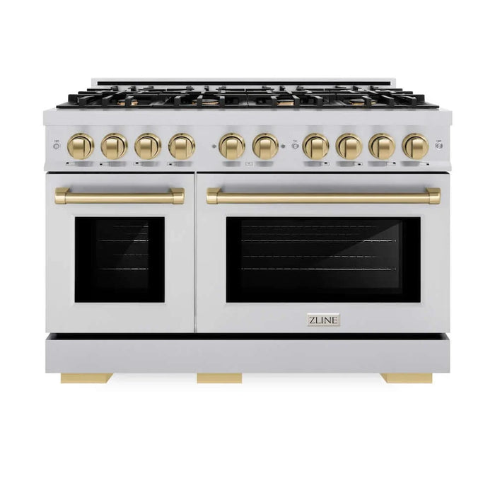 ZLINE 48" Select Gas Range Convection Gas Oven Stainless Steel Champagne Bronze HGRZ-48-CB