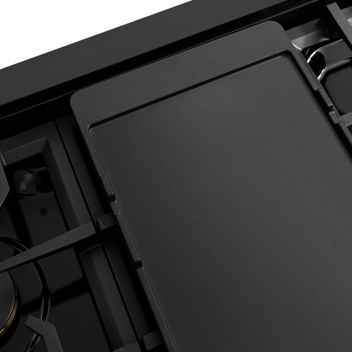 ZLINE 48" Paramount Gas Rangetop Black Stainless Steel Champagne Bronze SRTBZ-48-CB