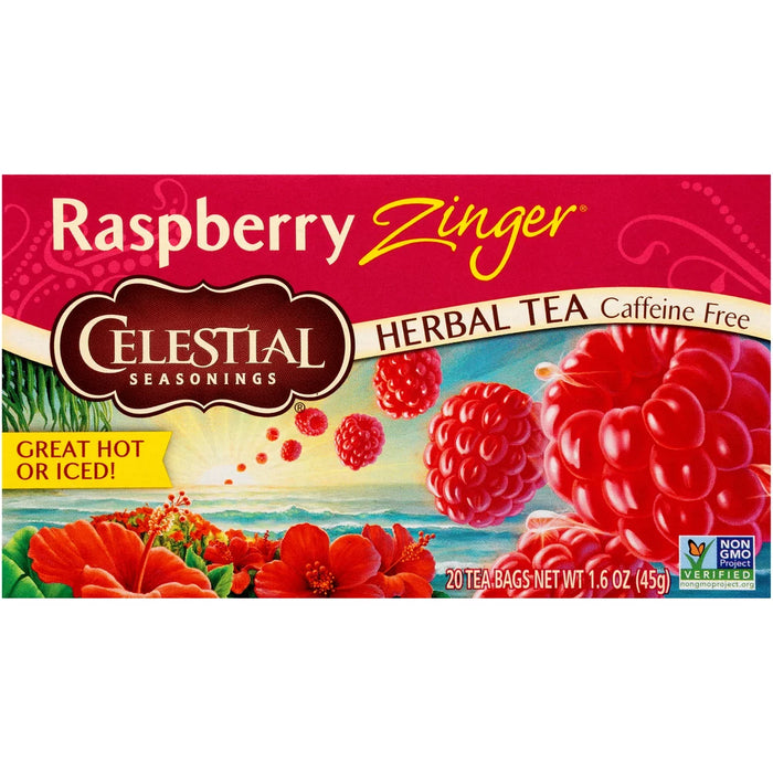 Celestial Seasonings Cold Brew Iced Tea Raspberry Black Tea (Pack of 6-18 Bags)