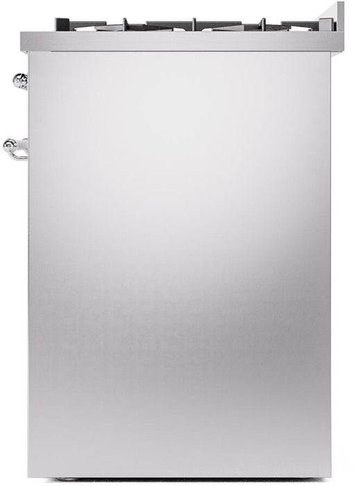 ILVE Nostalgie II 30" Dual Fuel Liquid Propane, Stainless Steel, Chrome Trim UP30NMPSSCLP