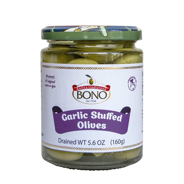 Bono Stuffed Garlic Olives - Pack of 6 - 5.6 oz.