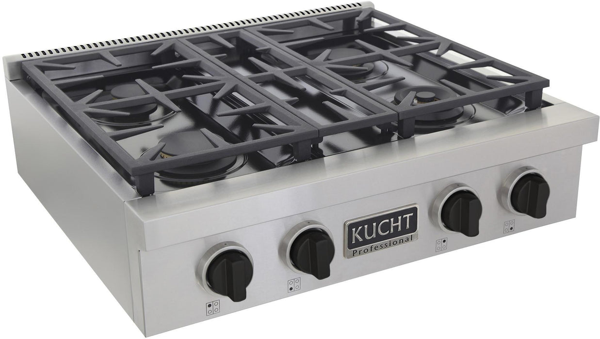 KUCHT 30 Inch Gas Sealed Burner Rangetop, KFX309T-K