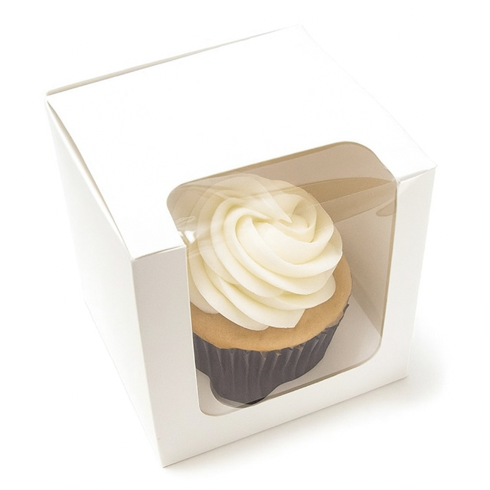 Cake Box - 4x4x4 Cupcake Box - Window