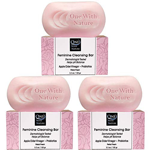 One With Nature - Petal Fresh Feminine Soap (3-Pack, 3.5 Oz Each)