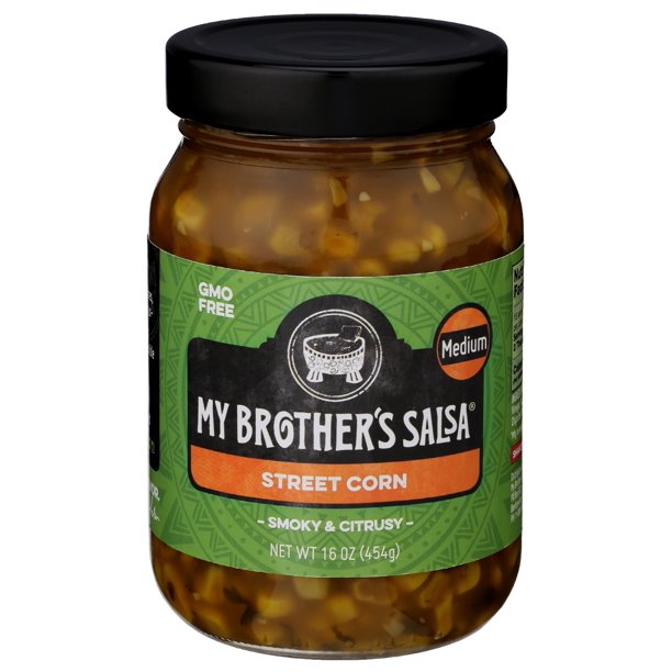 My Brother's Salsa Medium Salsa Street Corn, 16 Oz (Pack of 6)