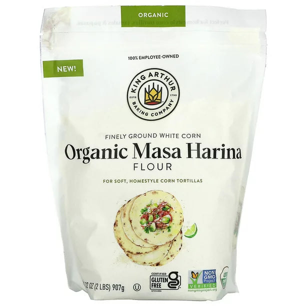 King Arthur Baking Company Organic Masa Harina Flour 4 x 32oz Bags