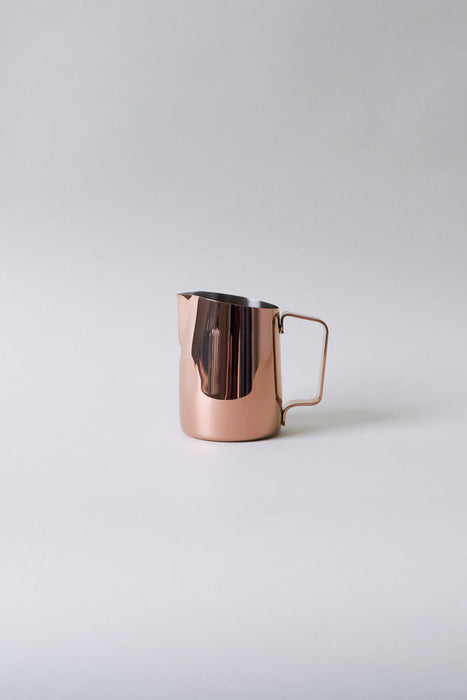 15oz Latte Art Pitcher with Round Spout in Titanium Rose Gold