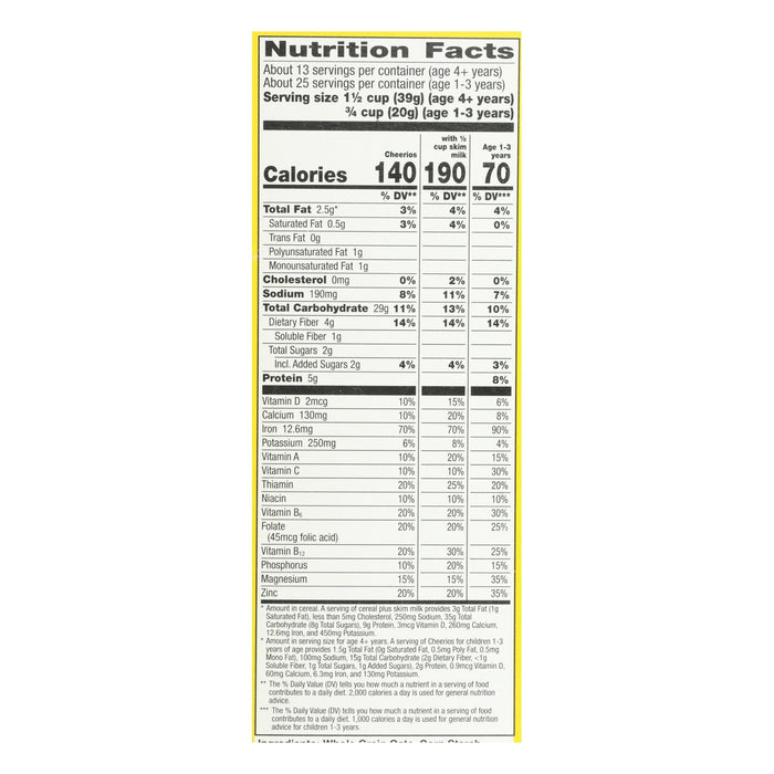 Cheerios Oat Cereal 18oz (Pack of 10)