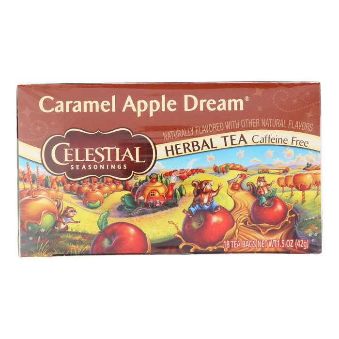 Celestial Seasonings Caramel Apple Dream Herbal Tea, 18-Count Bags (Pack of 6)