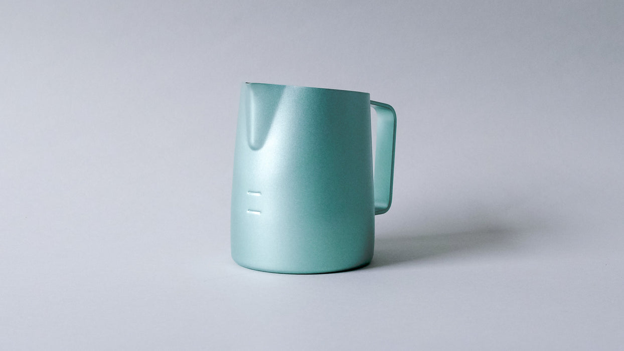 17oz Latte Art Pitcher IVY x LKY with Tapered Sharp Spout in Metallic Green