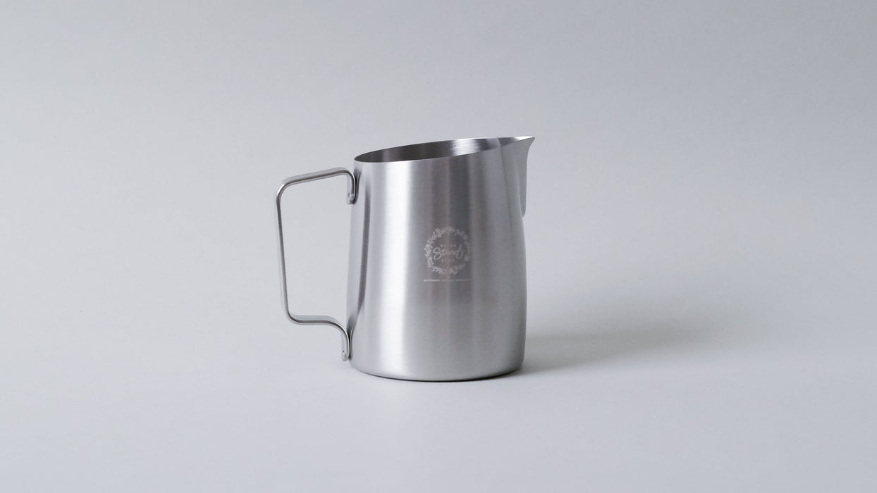 17oz IVY LKY x WPM Latte Art Pitcher with Tapered Sharp Spout in Brushed Silver