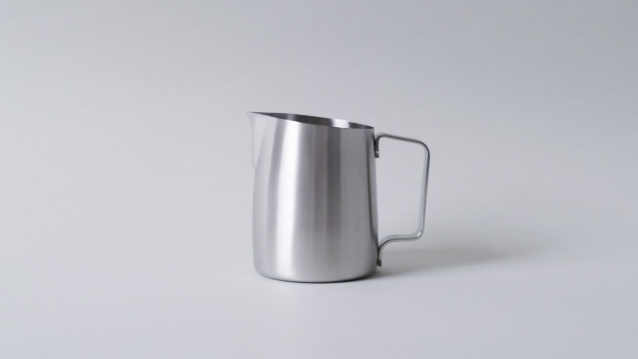 17oz IVY LKY x WPM Latte Art Pitcher with Tapered Sharp Spout in Brushed Silver