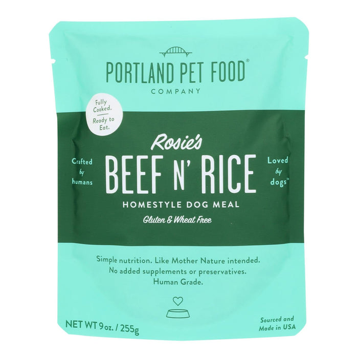 Portland Pet Food Company - Dog Meal Homestyle Beef and Rice (Pack of 8-9 Oz)