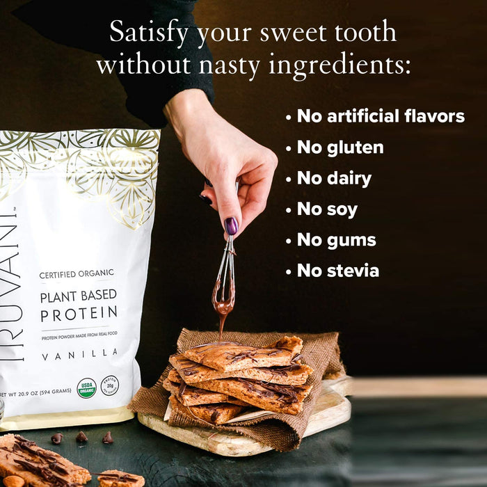 Truvani Vanilla Plant-Based Protein Powder - 10.47 Oz