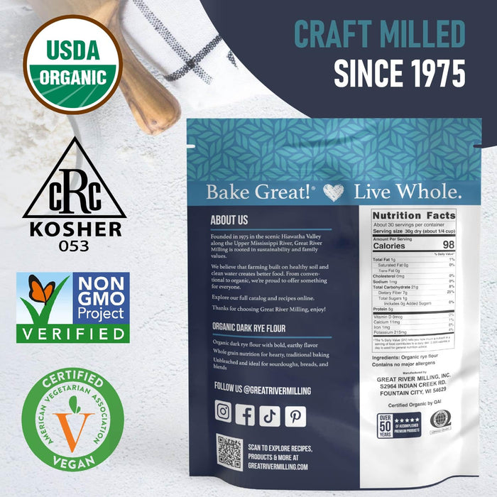 Organic Dark Rye Flour