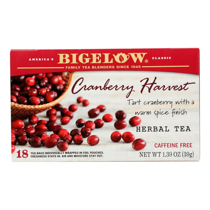 Bigelow Tea Cranberry Harvest Herbal Tea | 18 Tea Bags (Pack of 6)