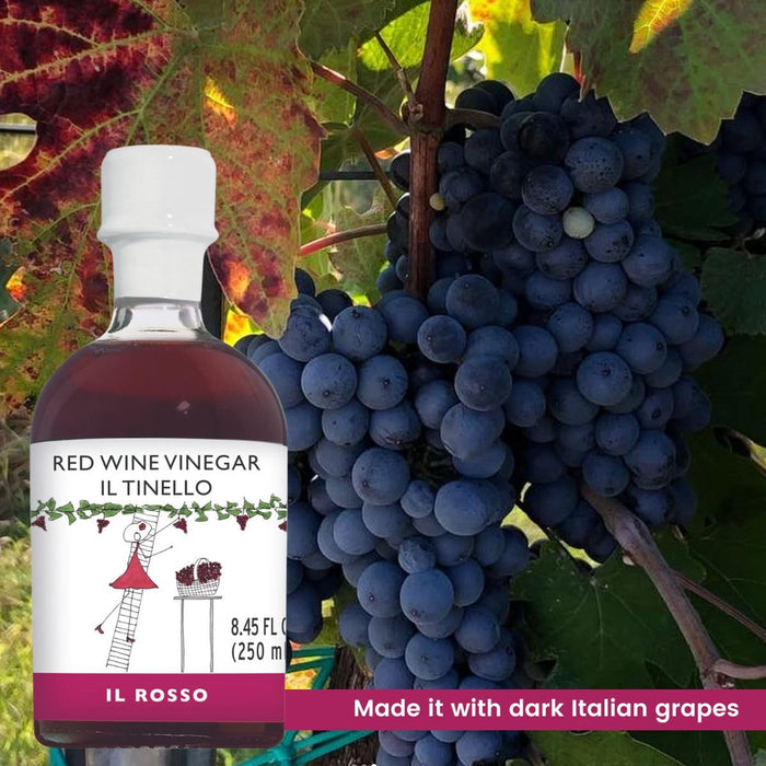 IL TINELLO, Red Wine Vinegar Aceto di Vino Rosso, (8.45 fl oz) 250ml