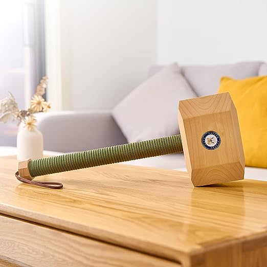 Navy Wooden Thor Mjolnir Hammer Home Decor - Decorative Novelty Office, Wall, Home Statue, Gift for America United States Military, Army, US Navy, Service Branch Wall Art, Nautical Sea Patriotic Gift