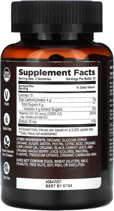 Yumv's Vitamin D3 Adult Gummies - Strawberry, 60 Count - Supports Bone & Immune Health