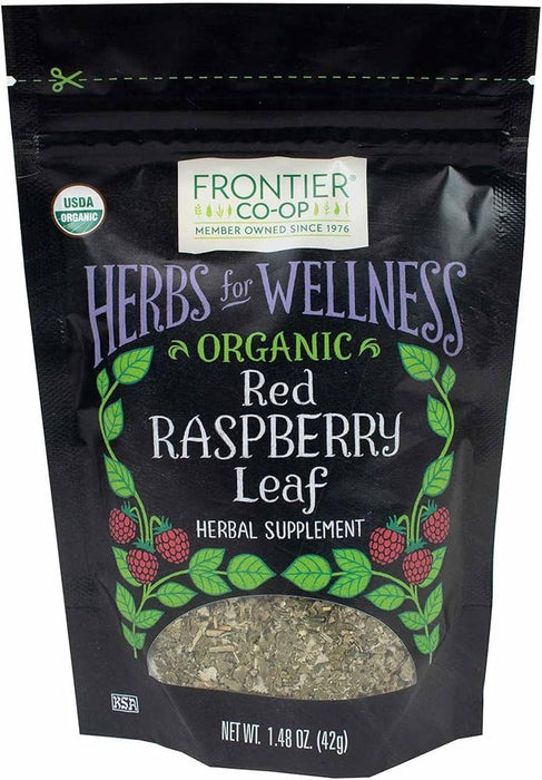 Frontier Natural Products Coop - Organic Raspberry Leaf, 1.48 oz (Pack of 12) - Herbal Tea Bulk
