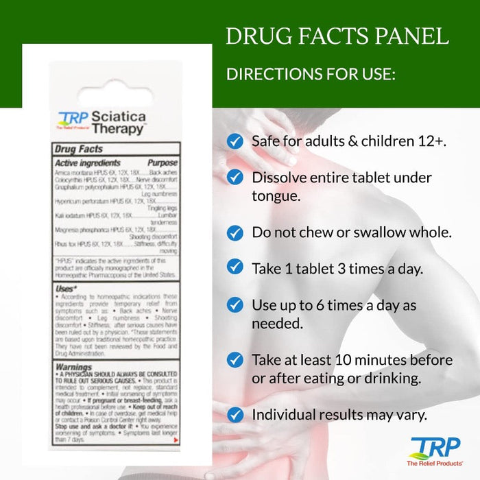 TRP Sciatica Therapy - Natural Formula for Sciatica Symptom Relief (70 Tablets)