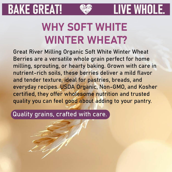 Organic Soft White Wheat Berries