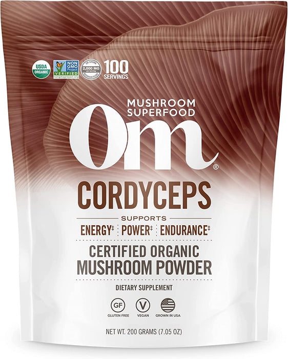 Om Mushroom Sup. Cordyceps Organic Mushroom Powder, 7.05 Oz.
