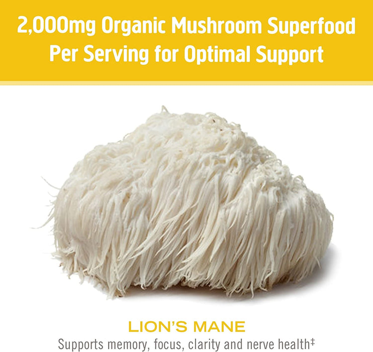 Om Mushroom Superfood Lion's Mane Organic Mushroom Powder, 7.05 Oz