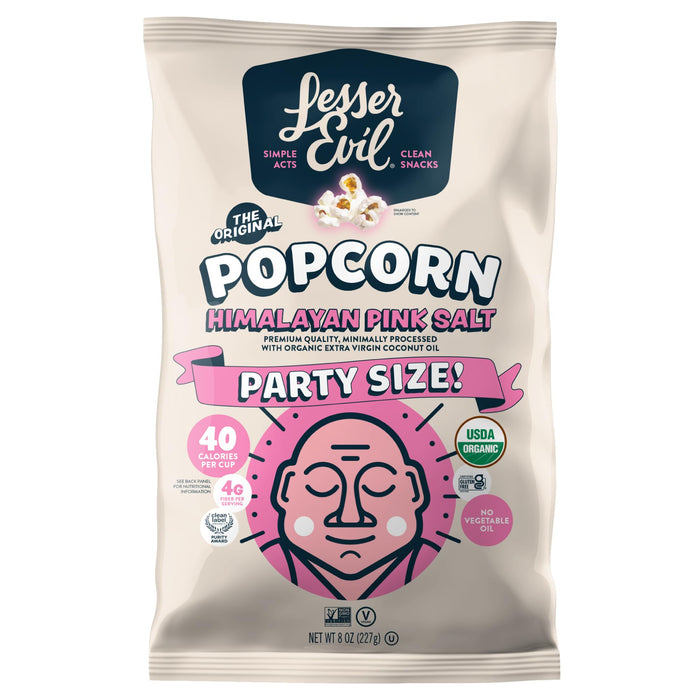 Lesser Evil - Organic Popcorn Homer's Blend, 4.6 oz (Pack of 12) - Gluten-Free Snack