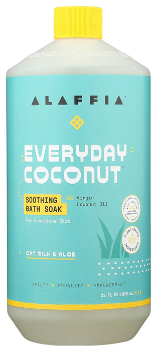 Alaffia - Oat Milk Aloe Bath Soak, 32 fl oz - Soothing Skin Relief
